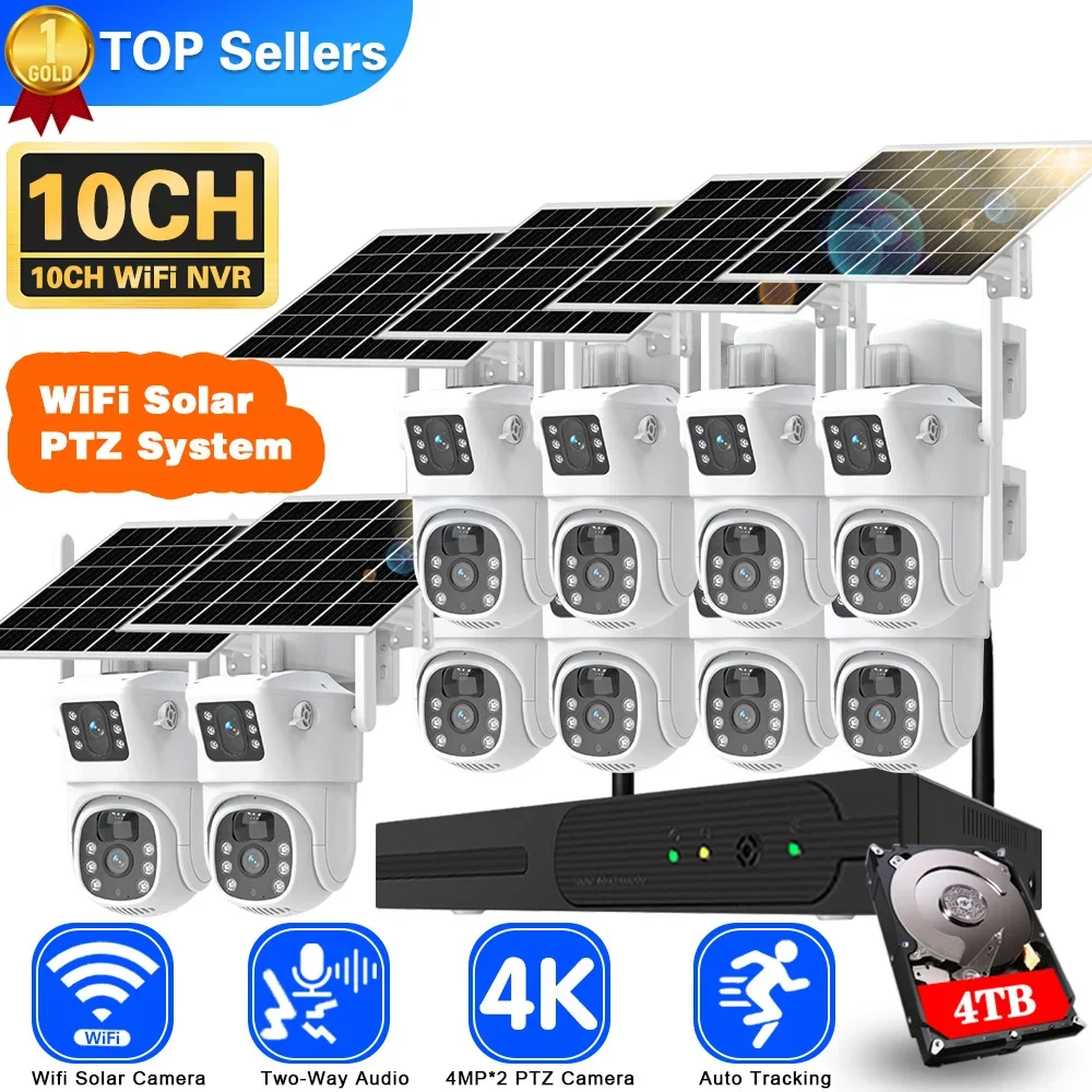 Home Security Premium - Sistema de câmera solar CCTV com