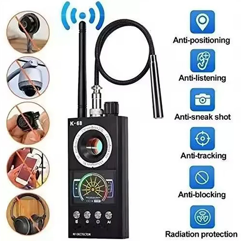 Home Security Hidden Cameras - Detector Profissional de Câmeras Espiãs K68,