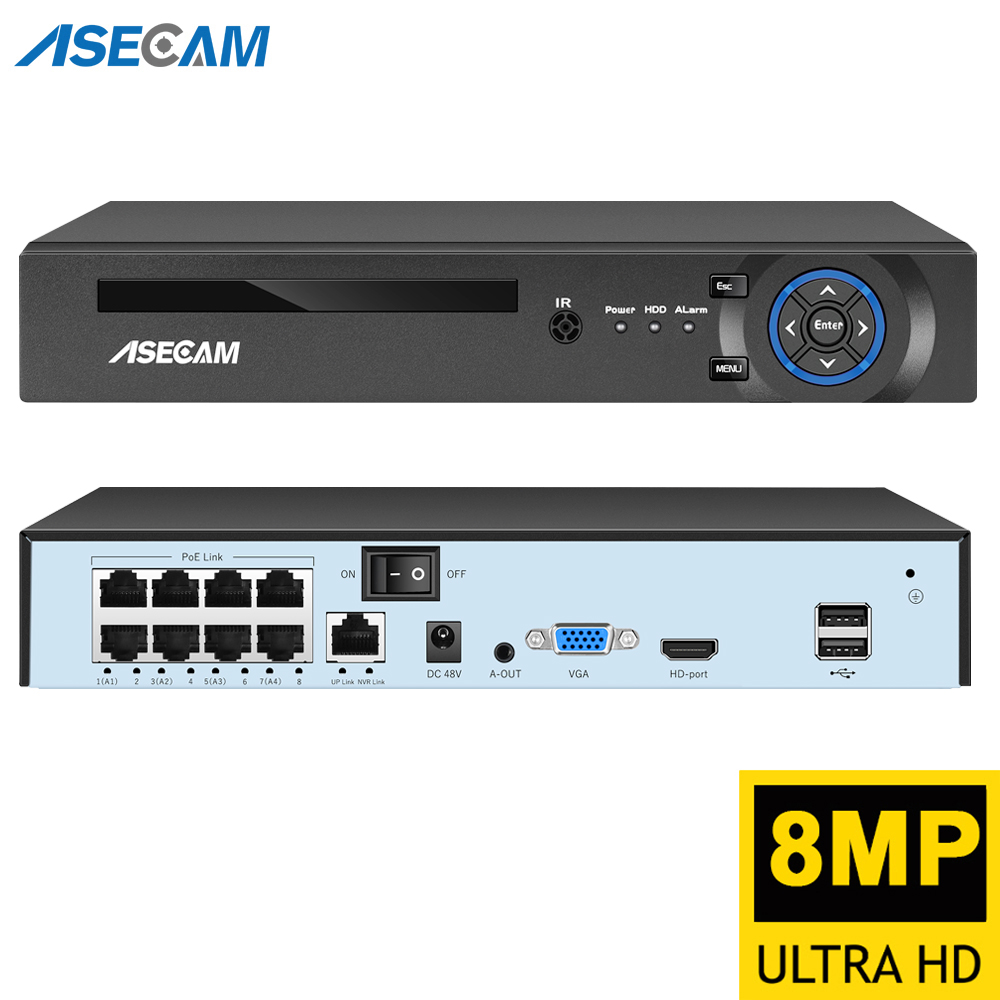 Home Security Cameras - ASECAM 8MP 4K POE NVR Gravador