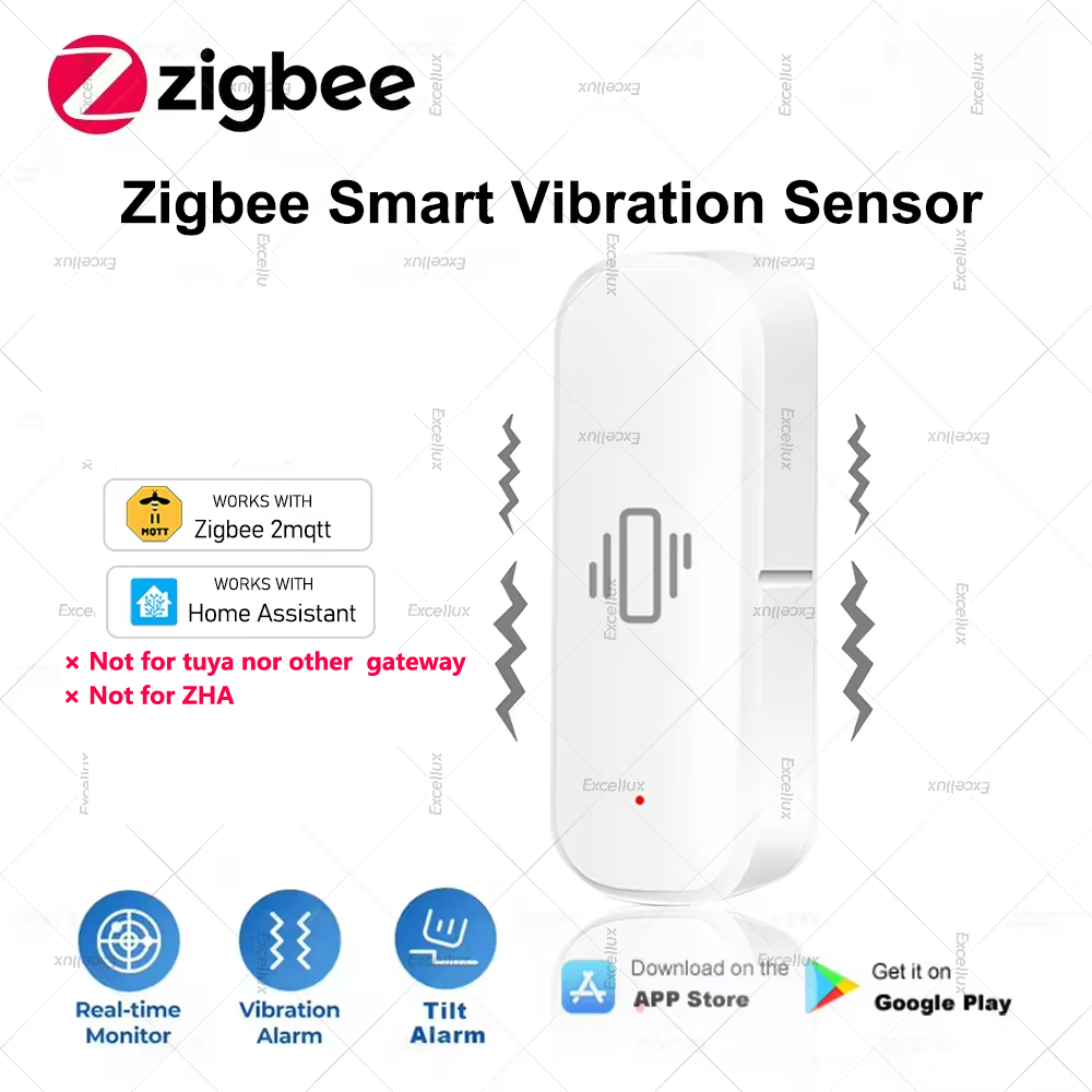 Home Security And Monitoring - Zigbee sensor de vibração inteligente proteção