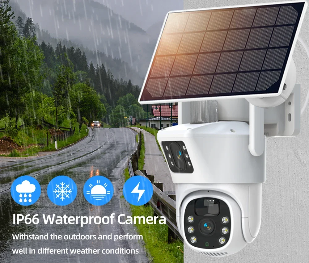 Sistema de câmera solar CCTV c - Home Security Premium avaliação e preço