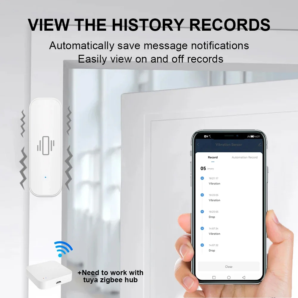 Inteligente zigbee sensor de v - Home Security App avaliação e preço