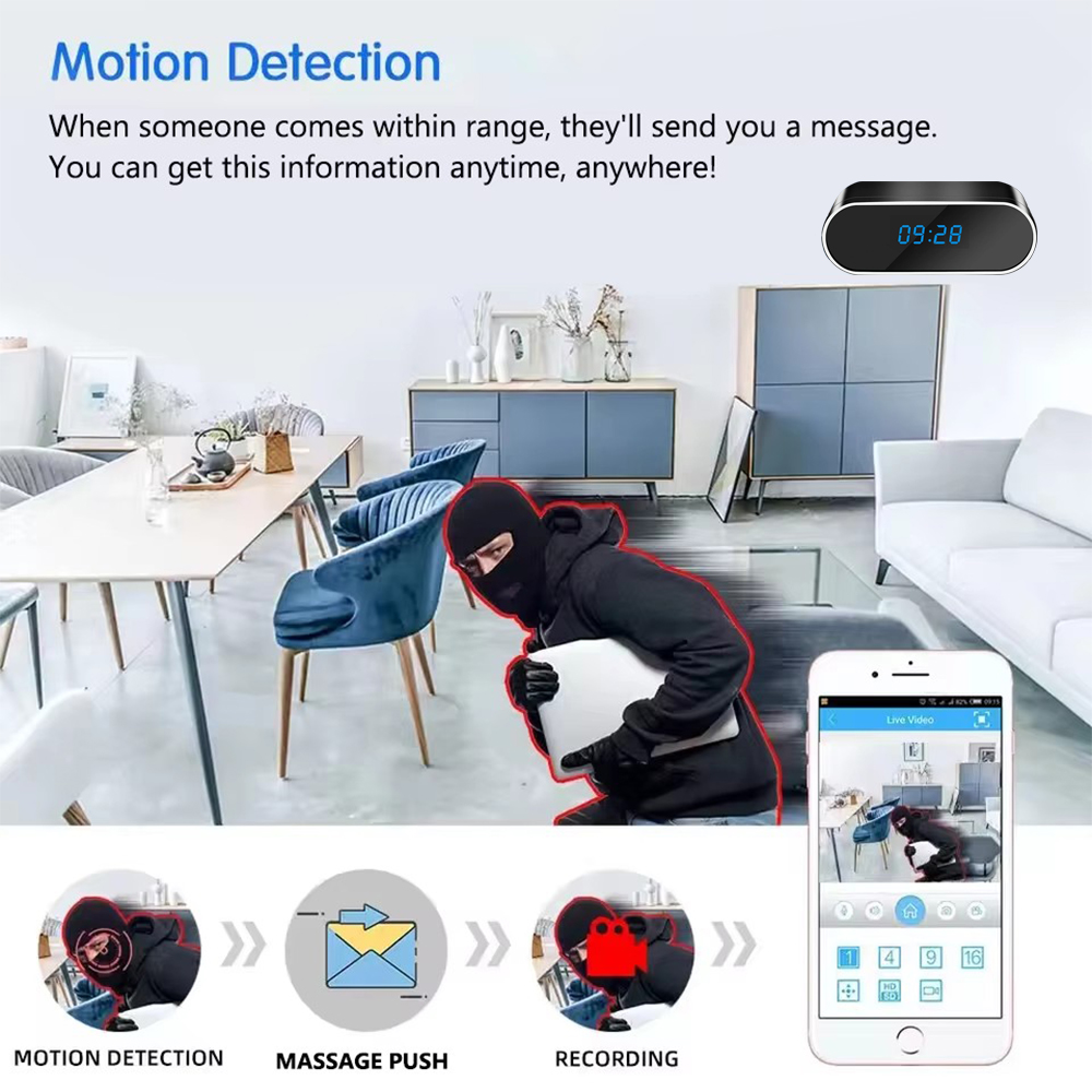 Nova Câmera Mini Relógio 4KHD  - Home Security Hidden Cameras avaliação e preço
