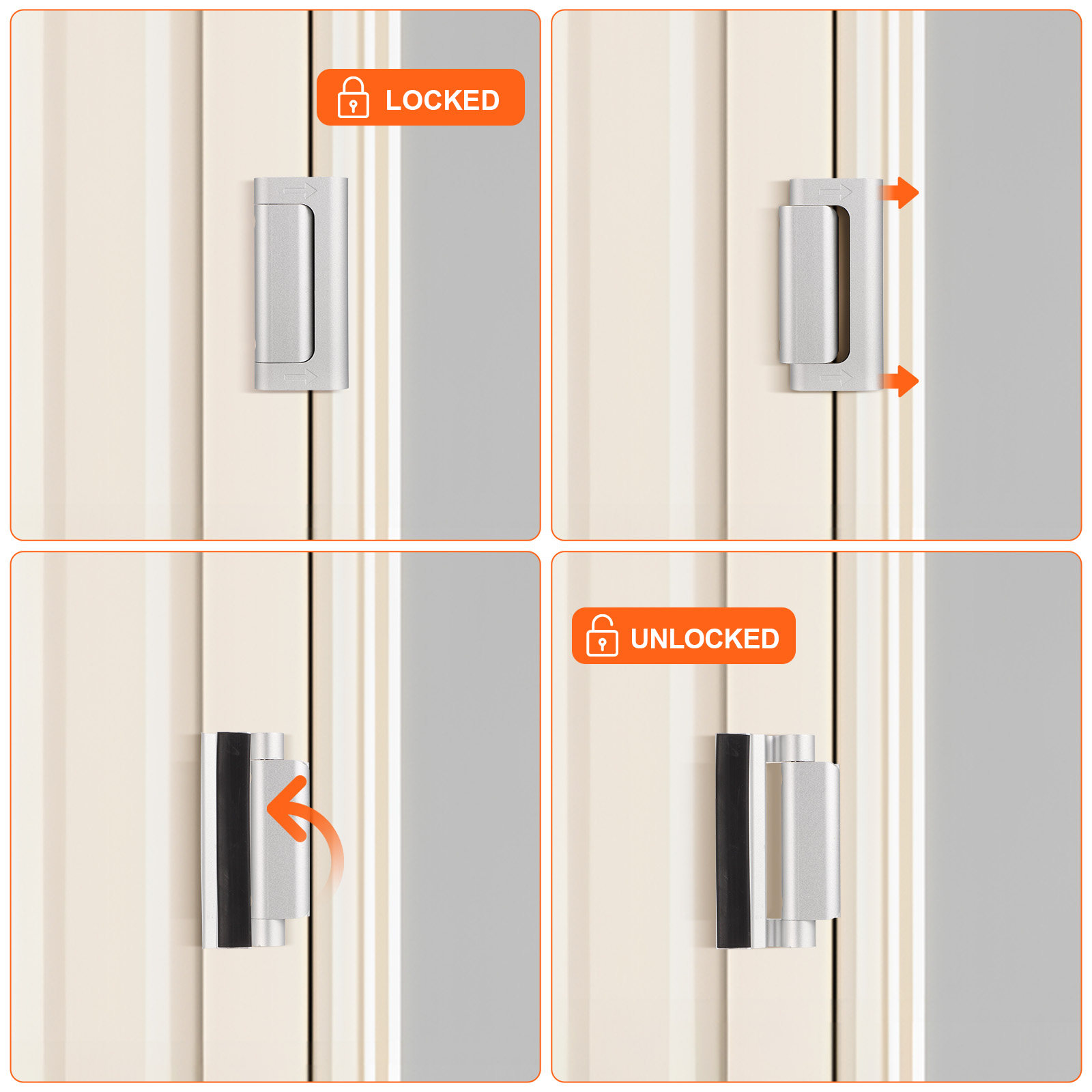 2 Peças de Fechadura de Reforç - Home Security Door Reinforcement Lock avaliação e preço