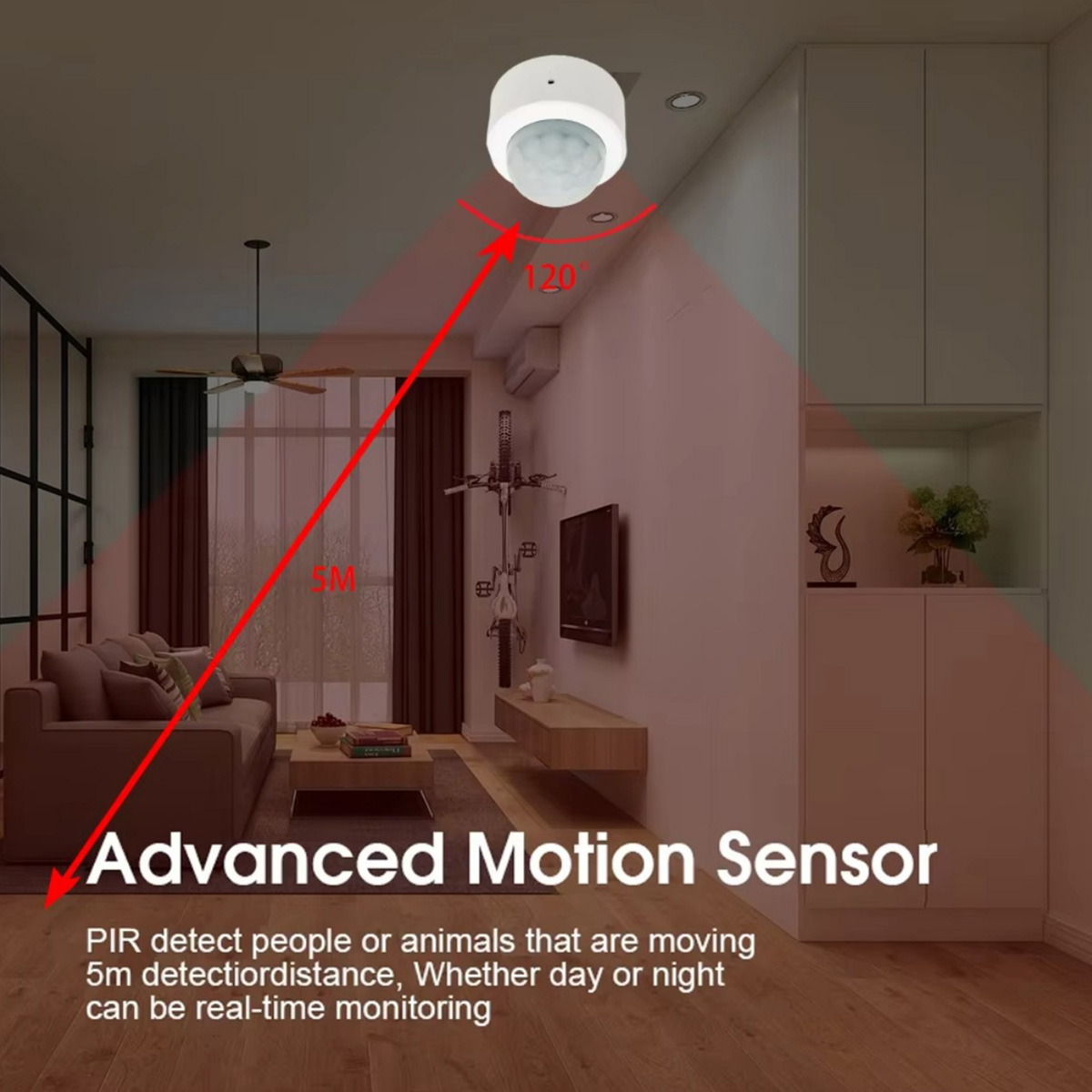 Sensor de Movimento Humano Min - Home Security App avaliação e preço
