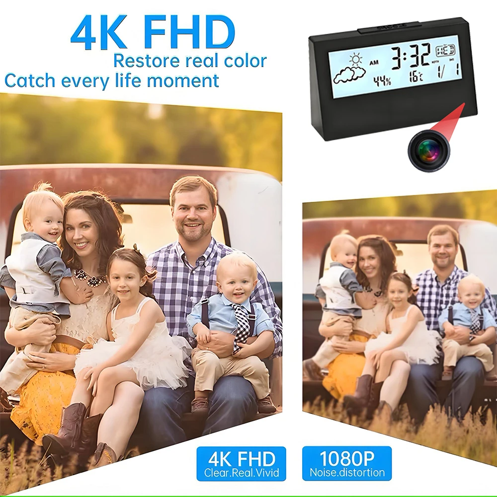 Câmera de Relógio WiFi 4K com  - Home Security Hidden Cameras avaliação e preço